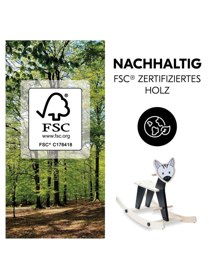 Hauck 2in1 Schaukeltier Rock N Swing (umbaubar zum Sitz, in schwarz,beige günstig kaufen onesize