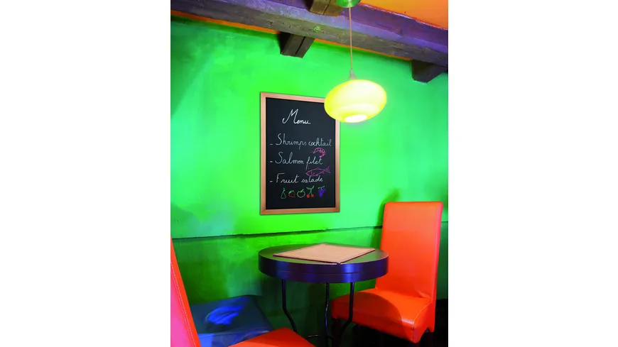 Securit Wandtafel 40X60,Teak inkl. 1 Stift schwarz