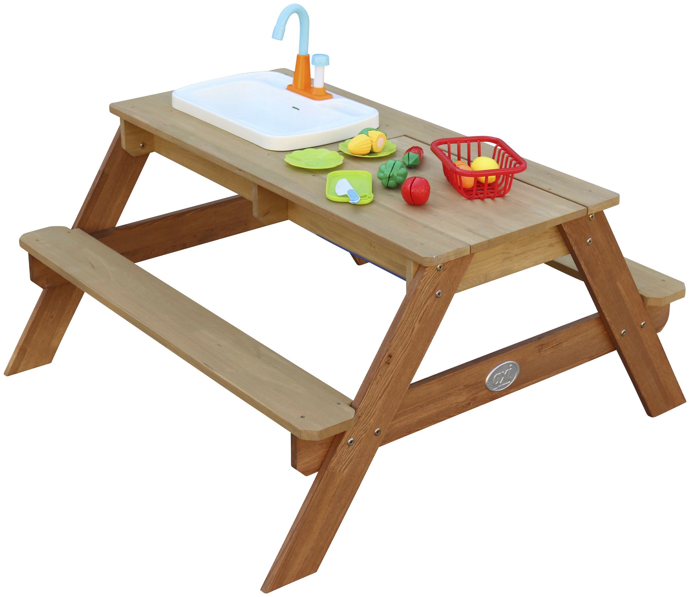 AXI Garten-Kindersitzgruppe, Picknicktisch mit Spielküchenspüle