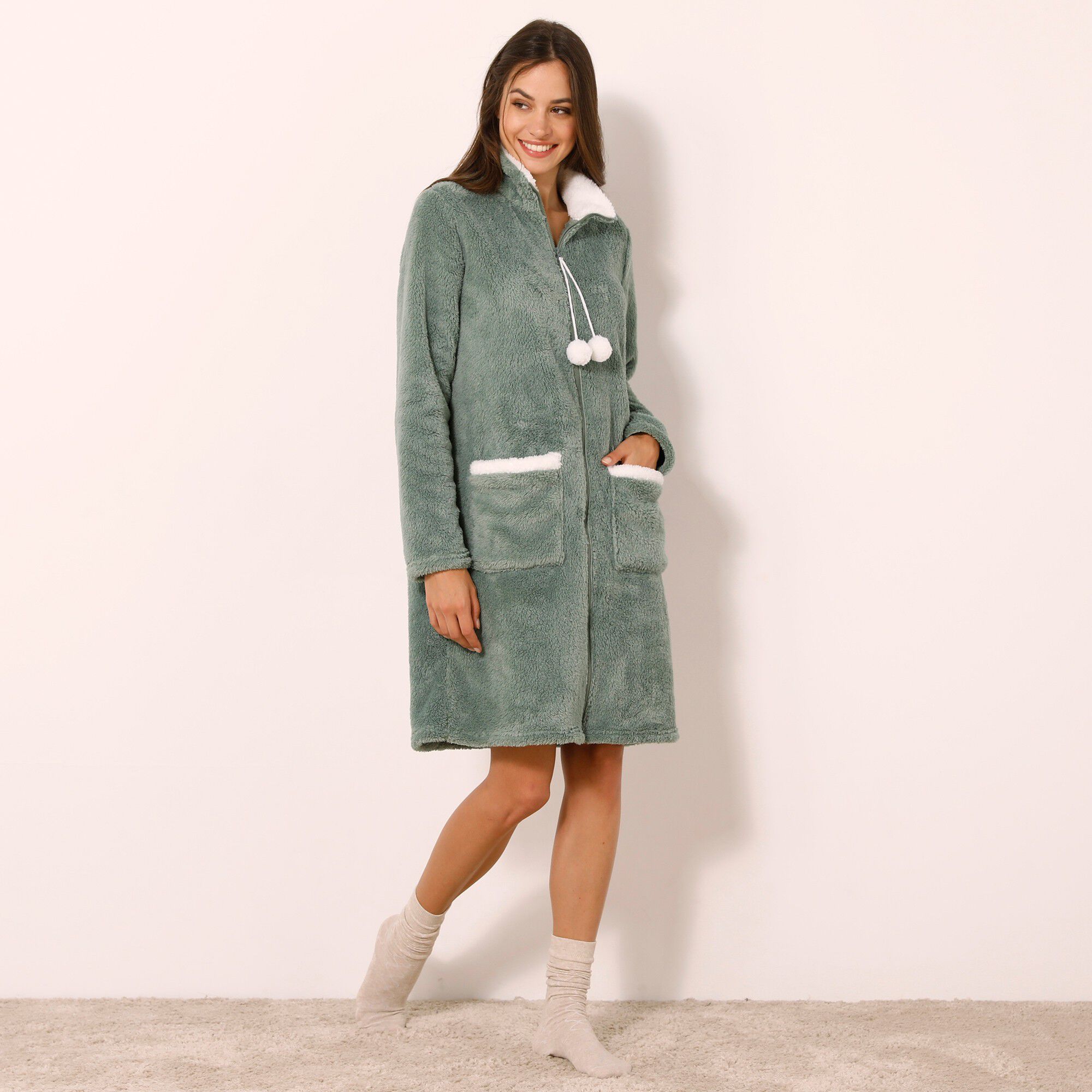 Robe de chambre maille polaire