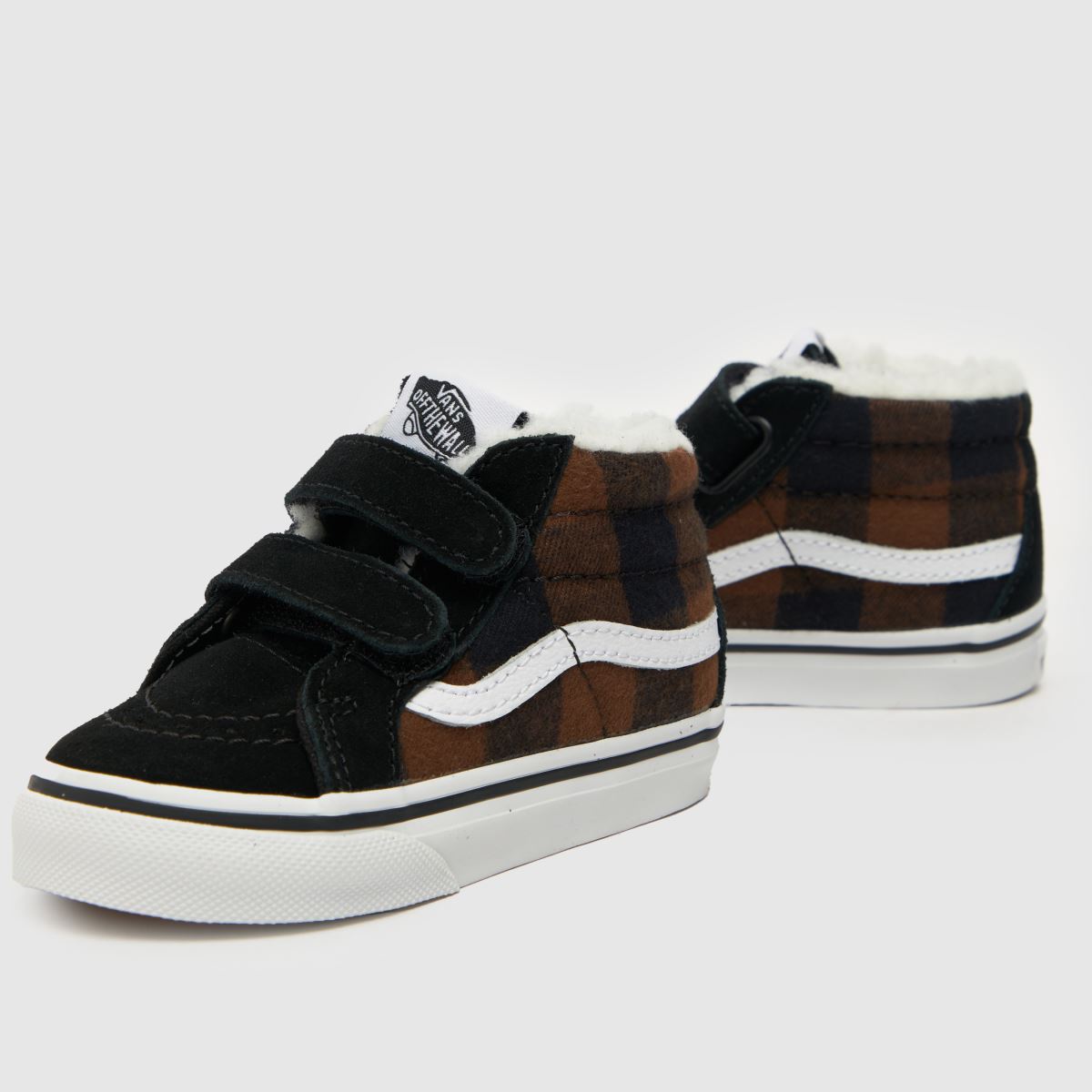 Vans svarta & bruna sk8-mid reissue v pojkar småbarnsskor