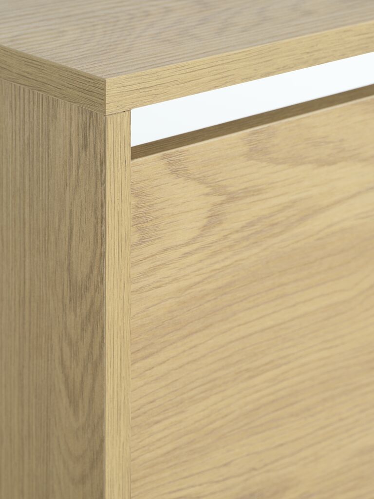 BAKHUSE BAKHUSE Armoire à chaussures avec 3 compartiments couleur chêne