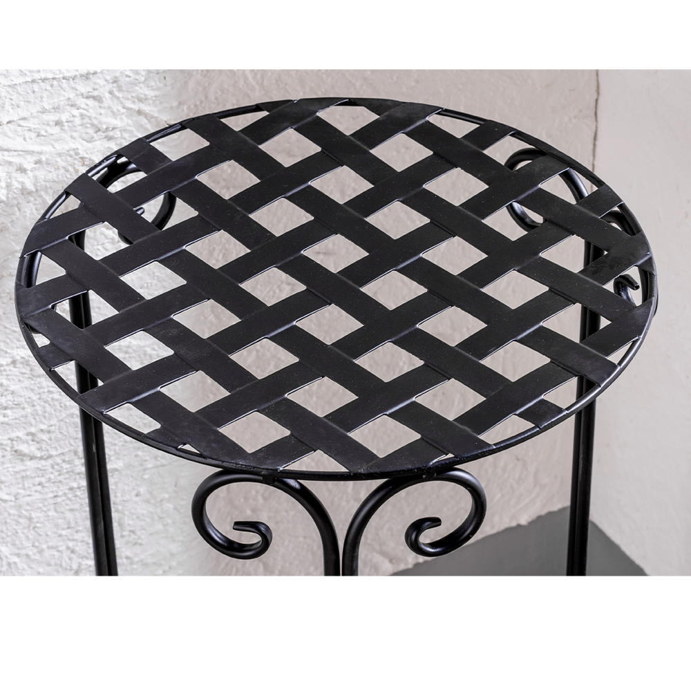 HC Garten & Freizeit Blumenständer 3er Set aus Metall Pflanzenständer Set schwarz