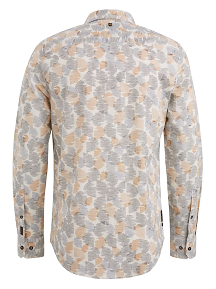 PME Legend Hemd - Regular fit - in Grau/ Beige günstig kaufen