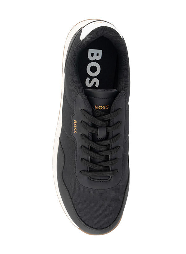 BOSS Black, Sneaker Titanium, Material-Mix, schwarz
