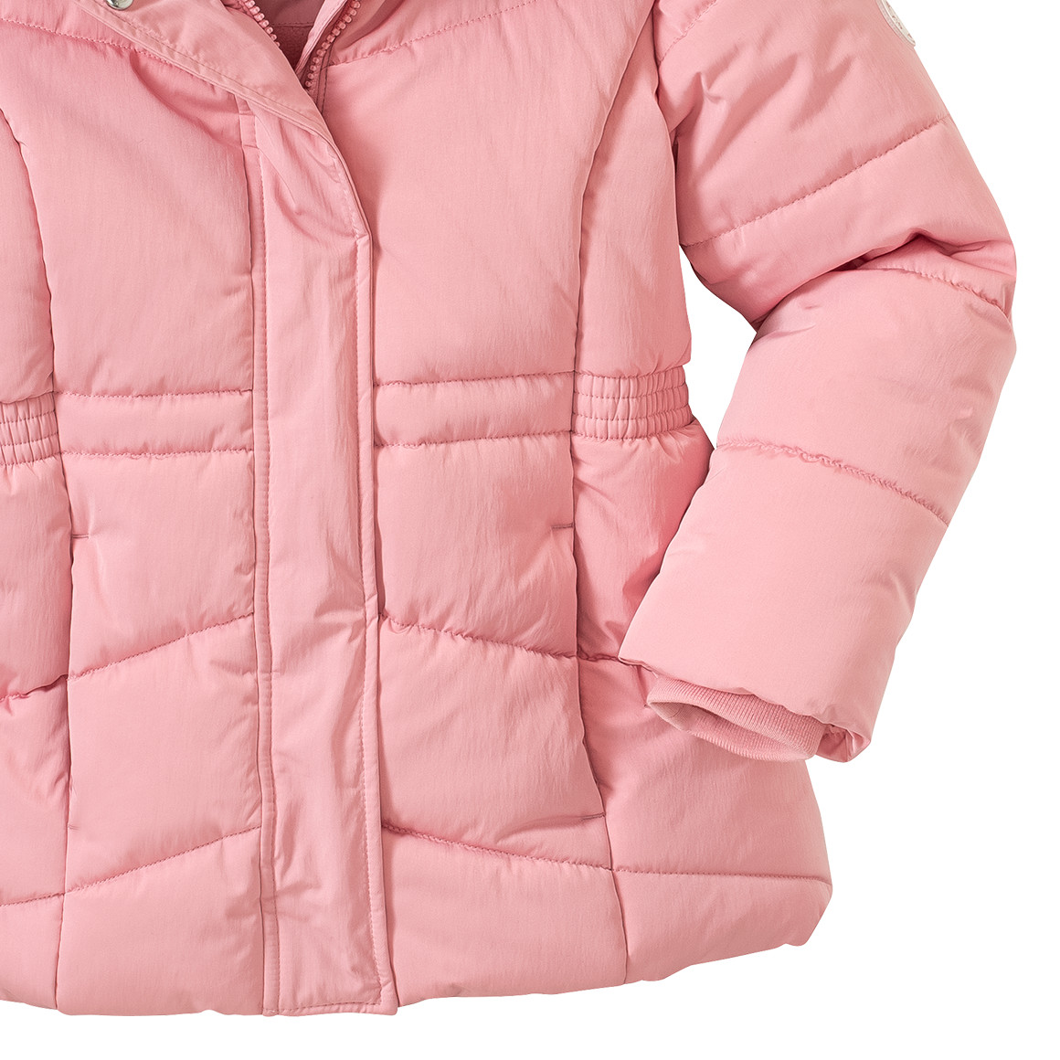 Mädchen Steppjacke mit Fellimitat