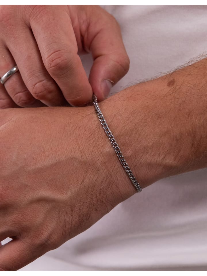 PURELEI Panzerkettenarmband Spirit Three in Silber günstig kaufen 22 cm