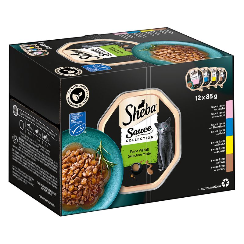 Sparpaket Sheba Varietäten Schälchen 96 x 85 g zu