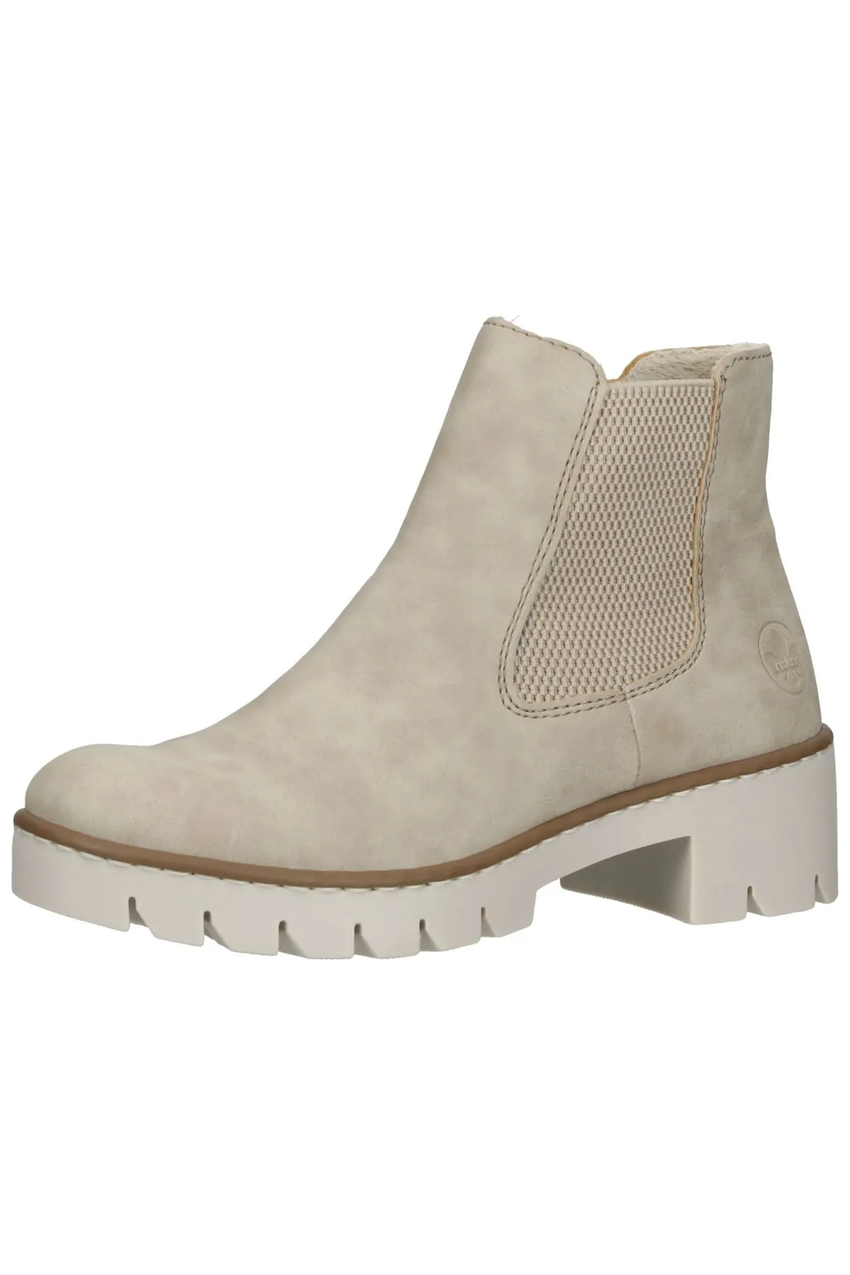 Rieker  Stiefelette - Beige - Flacher Absatz