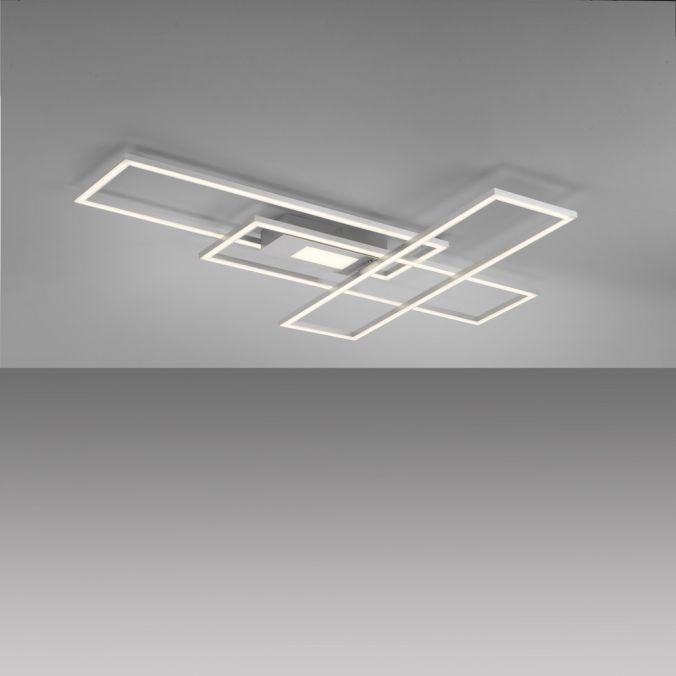 LED Deckenleuchte Asmin 99 x 69,5 cm Silber