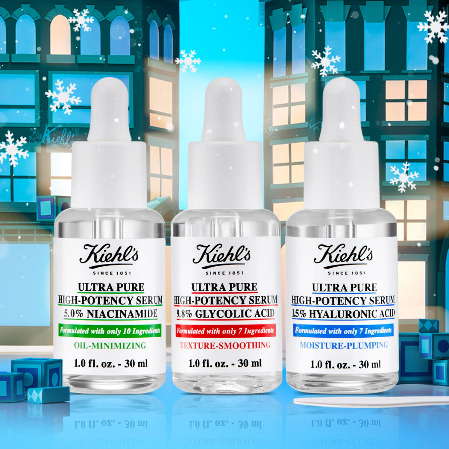kiehl's Ultra Pure High-Potency Serums Trio de Sérum Multi-Tâches