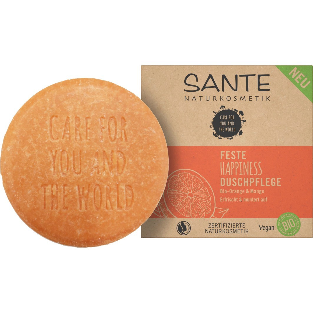 Feste HAPPINESS Duschpflege Bio-Orange & Mango
