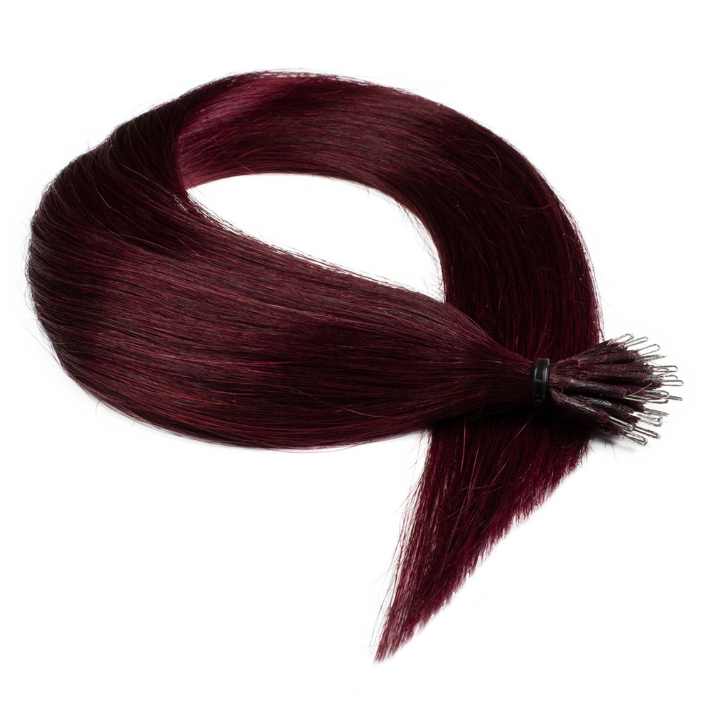 hair2heart Extensions à froid Nanoring Premium cheveux naturels #99j Bourgogne 0.5g extensions