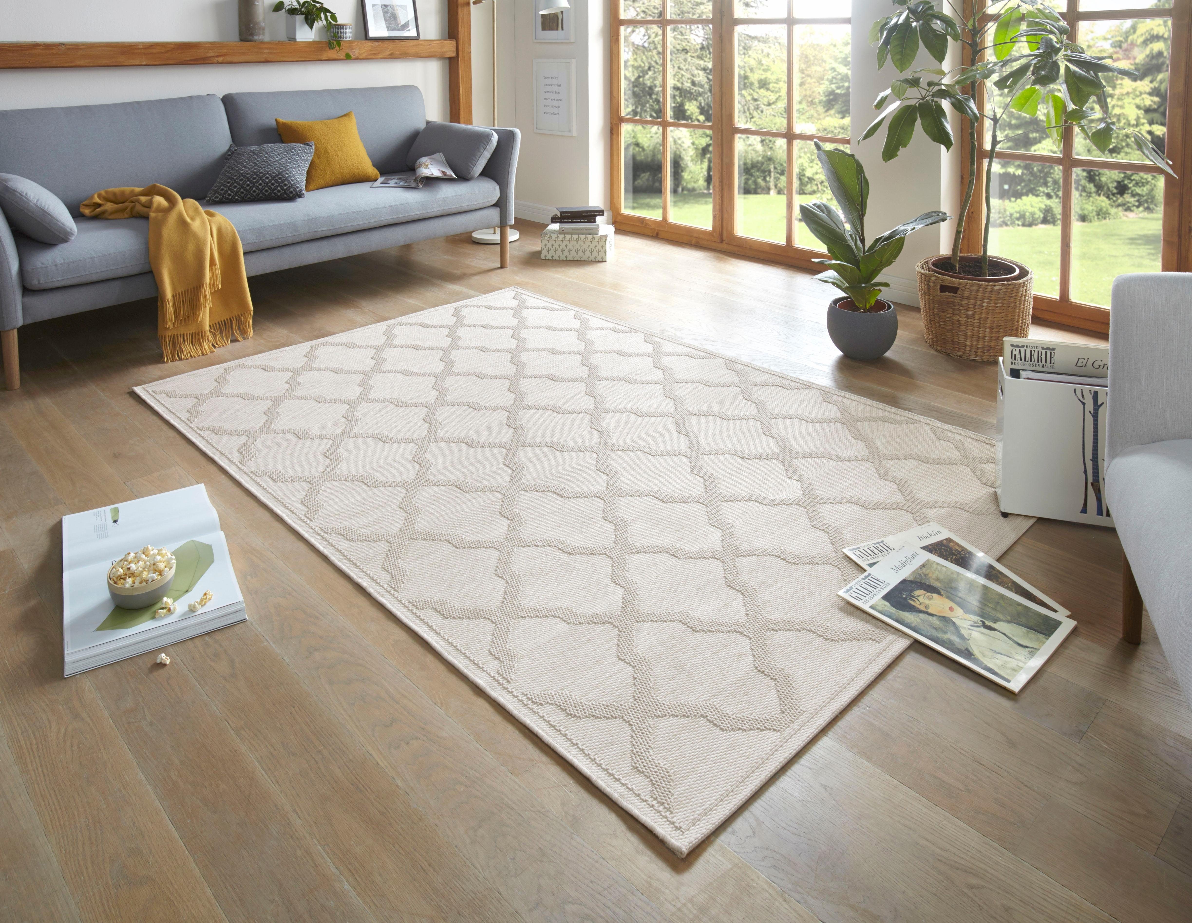 Teppich Heaven, freundin Home Collection, rechteckig, Höhe: 4 mm, In-& Outdoor, Teppich, Wetterfest, Balkon, Garten, Wohnzimmer, Modern
