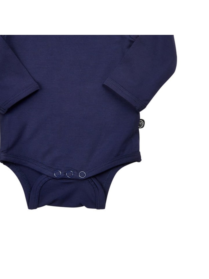 Minymo Baby Body Langarm Bamboo in Dunkelblau günstig kaufen