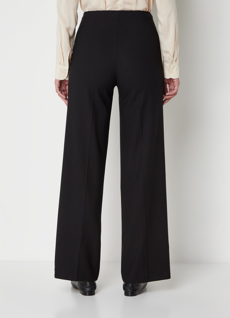Benetton high-waist wide-fit trousers with stretch and crease
