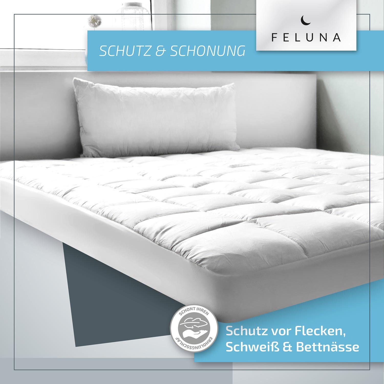 Bettdecke + Topper, Mikrofaser Matratzen-Unterlage, Feluna, Soft-Touch