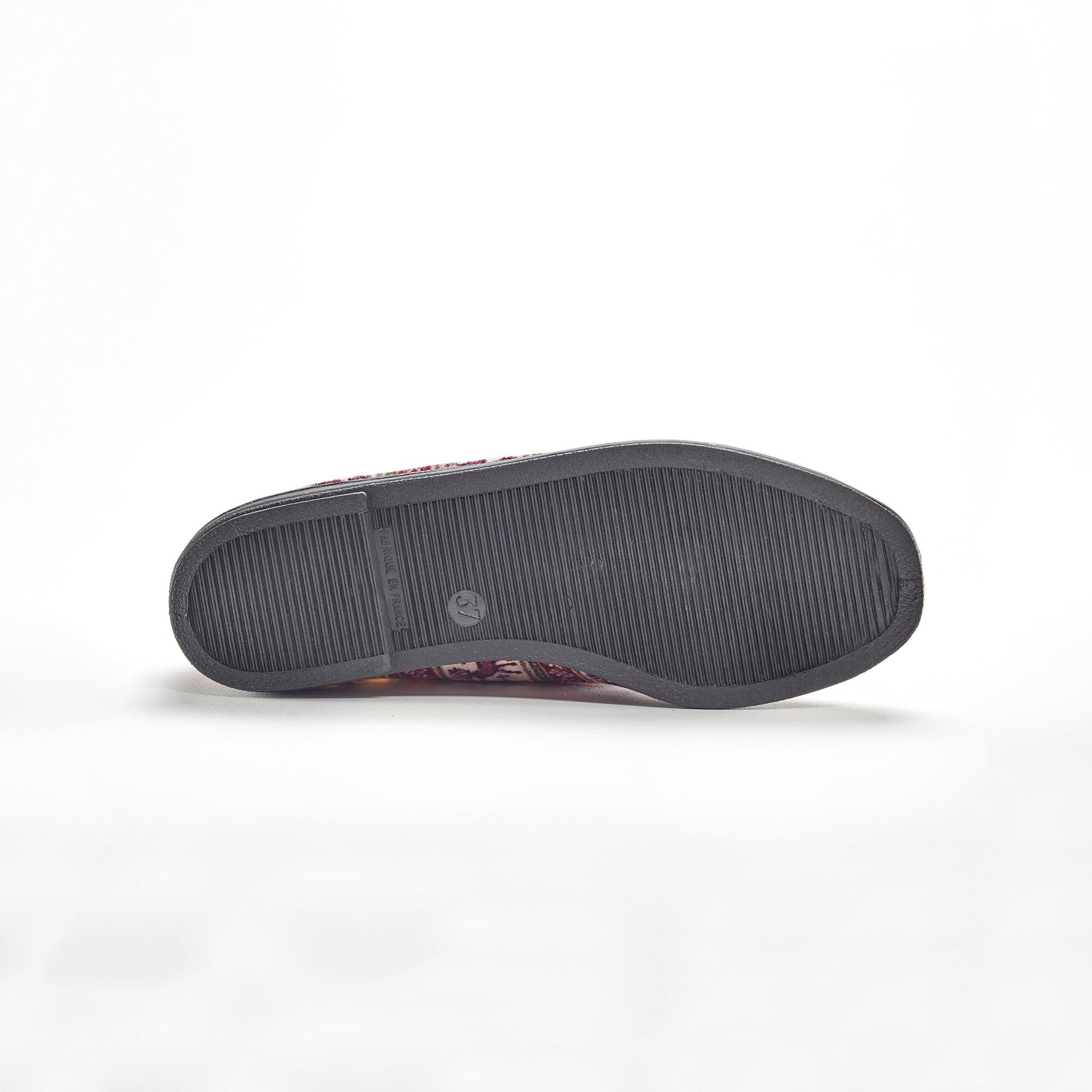 Chaussons imprimé d'hiver doublés en fausse fourrure