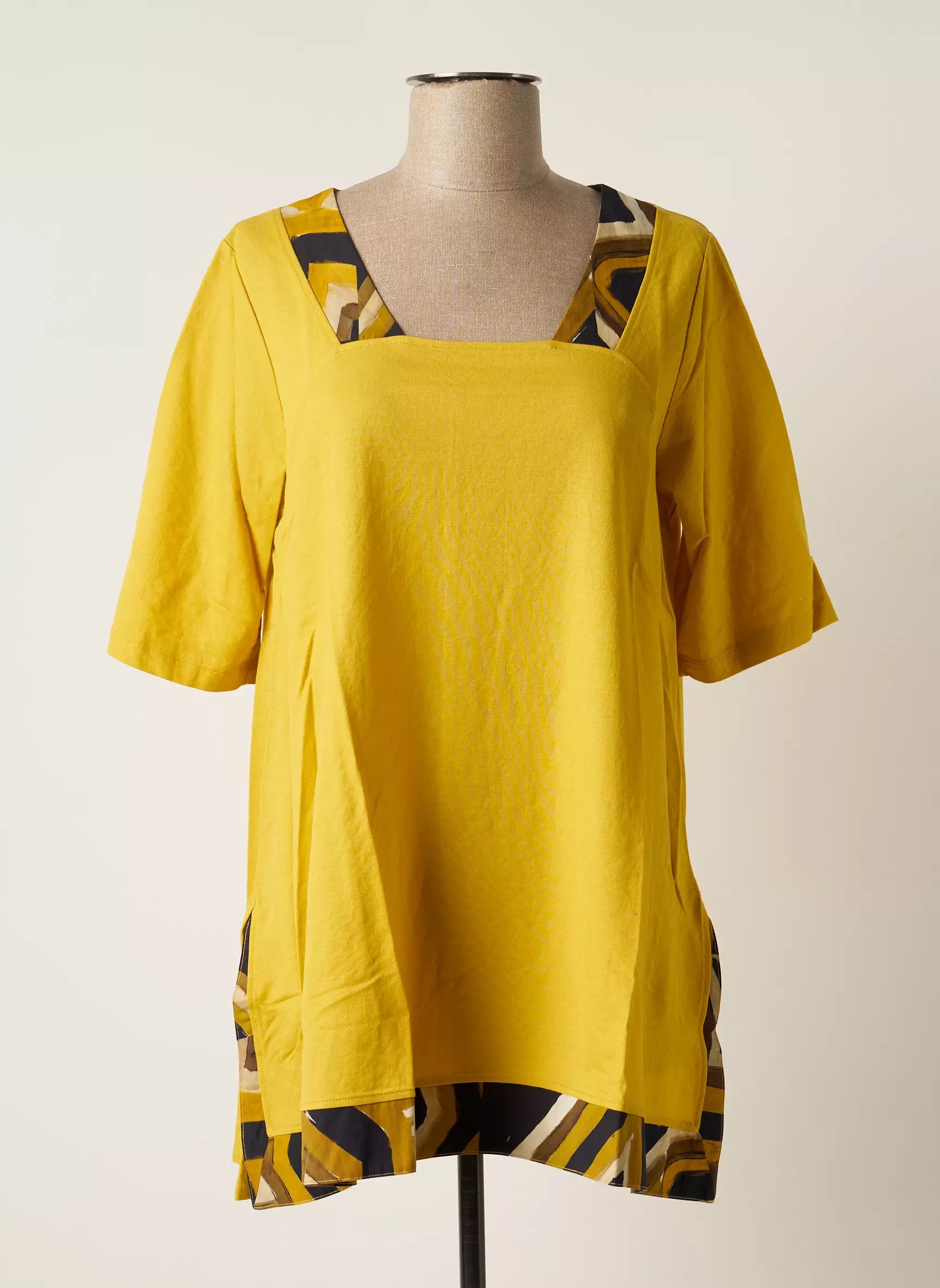 G Oze Tuniquemanchecourte Femme couleur jaune