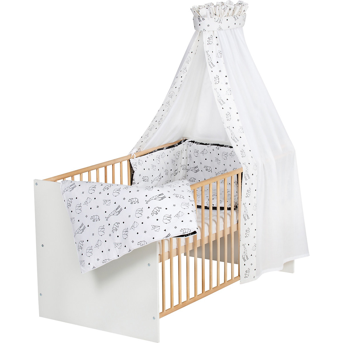 Komplettbett 70 x 140 cm Classic Gold, Origami Black