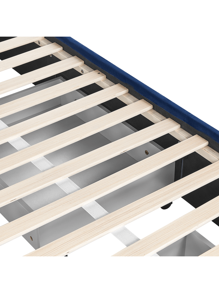 Beliani Doppelbett LIEVIN in Blau - (W) 165 x (H) 122 x (L) 217 cm günstig kaufen onesize