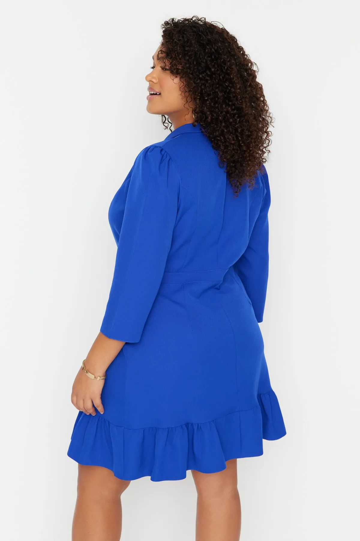 Trendyol Curve  Saks gewebtes Jackenkleid TBBAW23AH00042