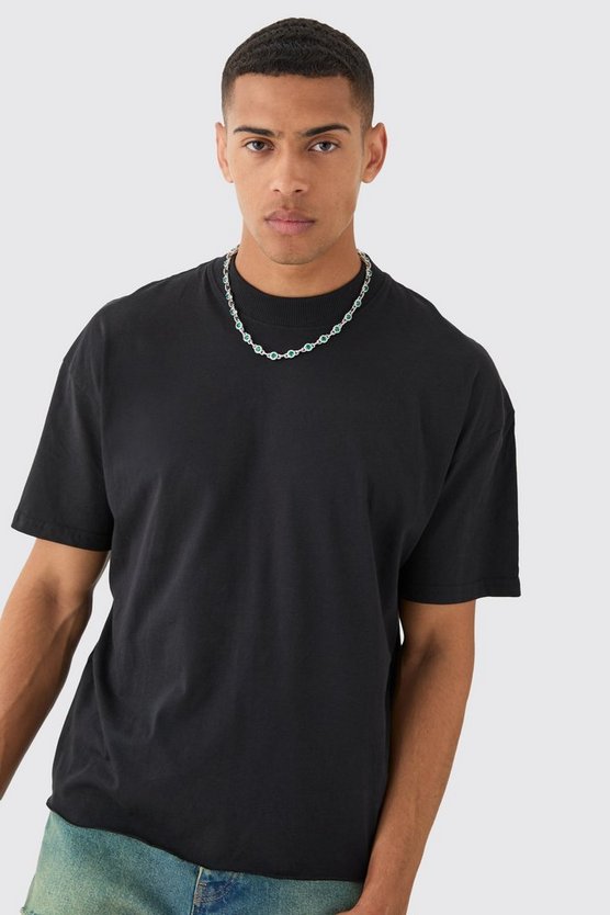 Kastiges Oversize T-Shirt mit Homme-Print