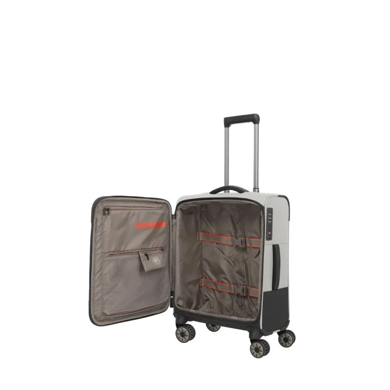 Travelite CROSSLITE Bordtrolley S mit 4 Rollen (55 cm) - Natur
