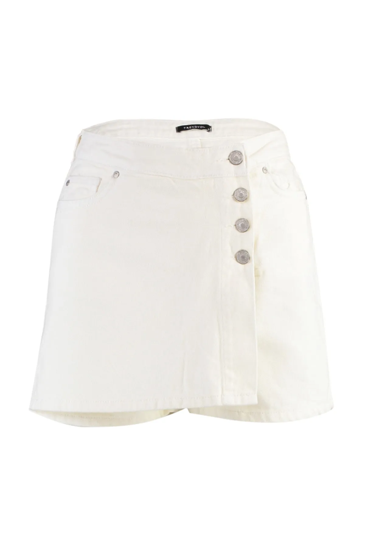 Trendyol Collection  Shorts - Ecru - Mittlerer Bund