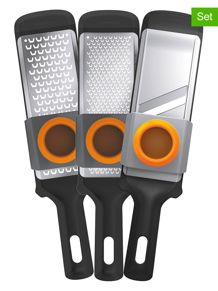 Fiskars 3er-Set: Handreiben in Silber/ Schwarz - (L)31,8 x (B)7,9 cm günstig kaufen onesize