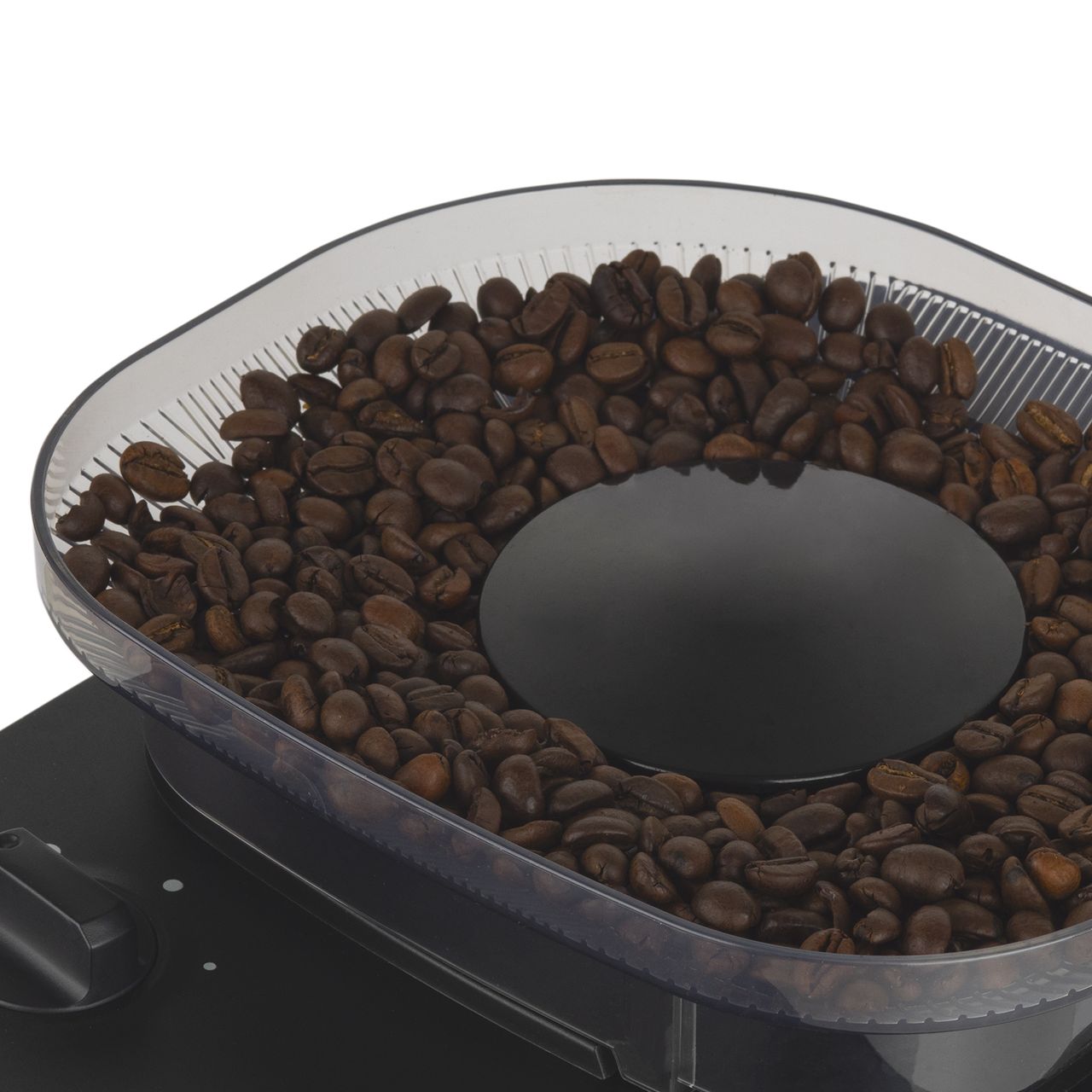 H.Koenig Filterkaffeemaschine mit Mahlwerk MGX90, abnehmbarer Wassertank 1.4L, Bohnenbehälter 180g Champagner, Schwarz