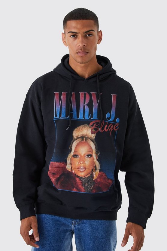 Oversize Hoodie mit lizenziertem Mary J Blidge Print