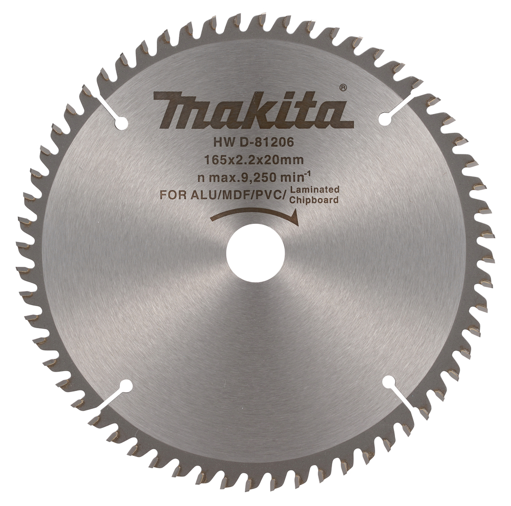 Makita tartozékok D-81206 Cirkelzaagblad multi 165x20x2,2 60T 5g