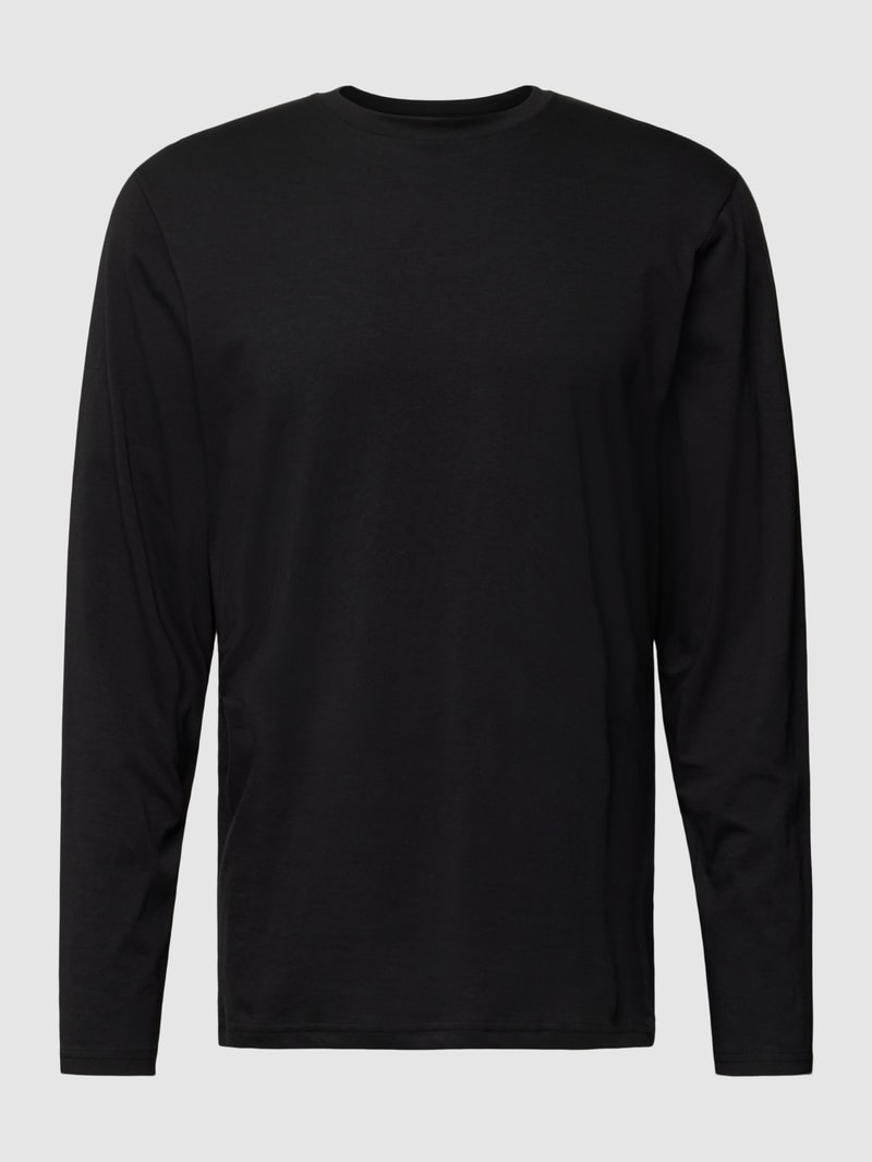 Longsleeve mit Rundhalsausschnitt in schwarz