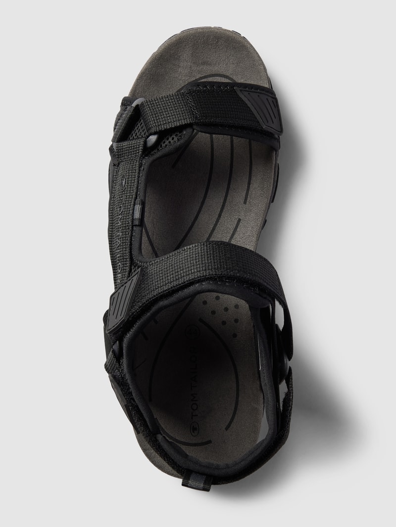 Sandalen mit Label-Detail in schwarz