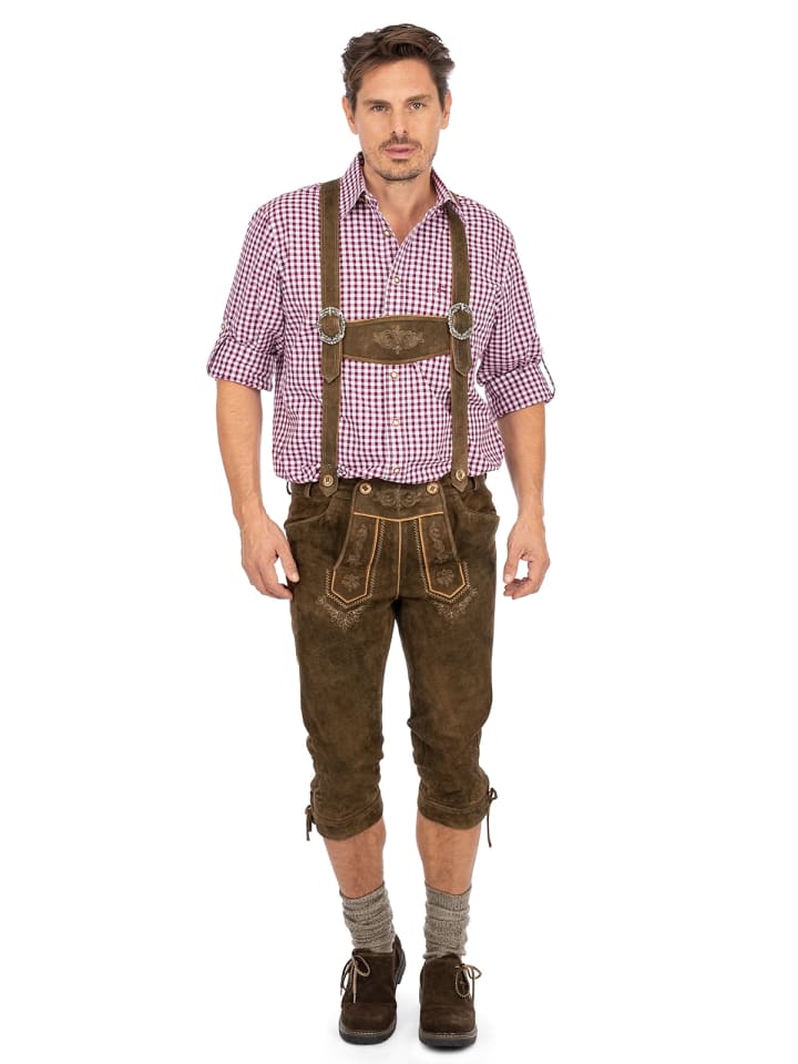 MADDOX Lederhose KORBINIAN-HT in dunkelbraun günstig kaufen