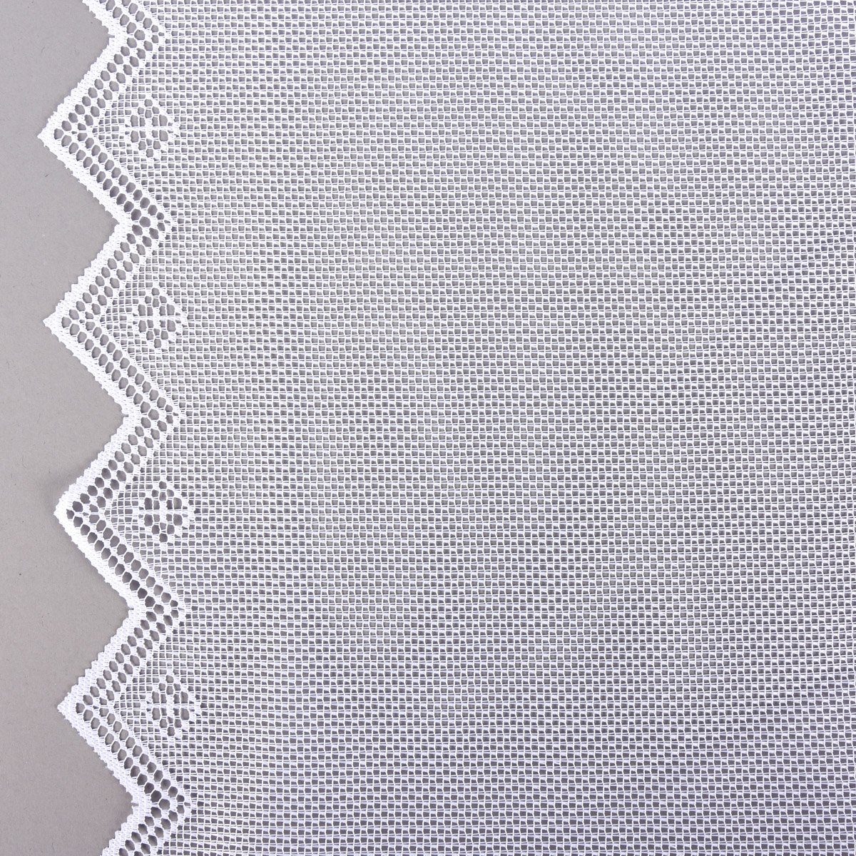 Meterware Wirk-Stores Gardinenstoff Seitenschal Spitzenabschluss weiß 140cm, SCHÖNER LEBEN., halbtransparent, Kunstfaser
