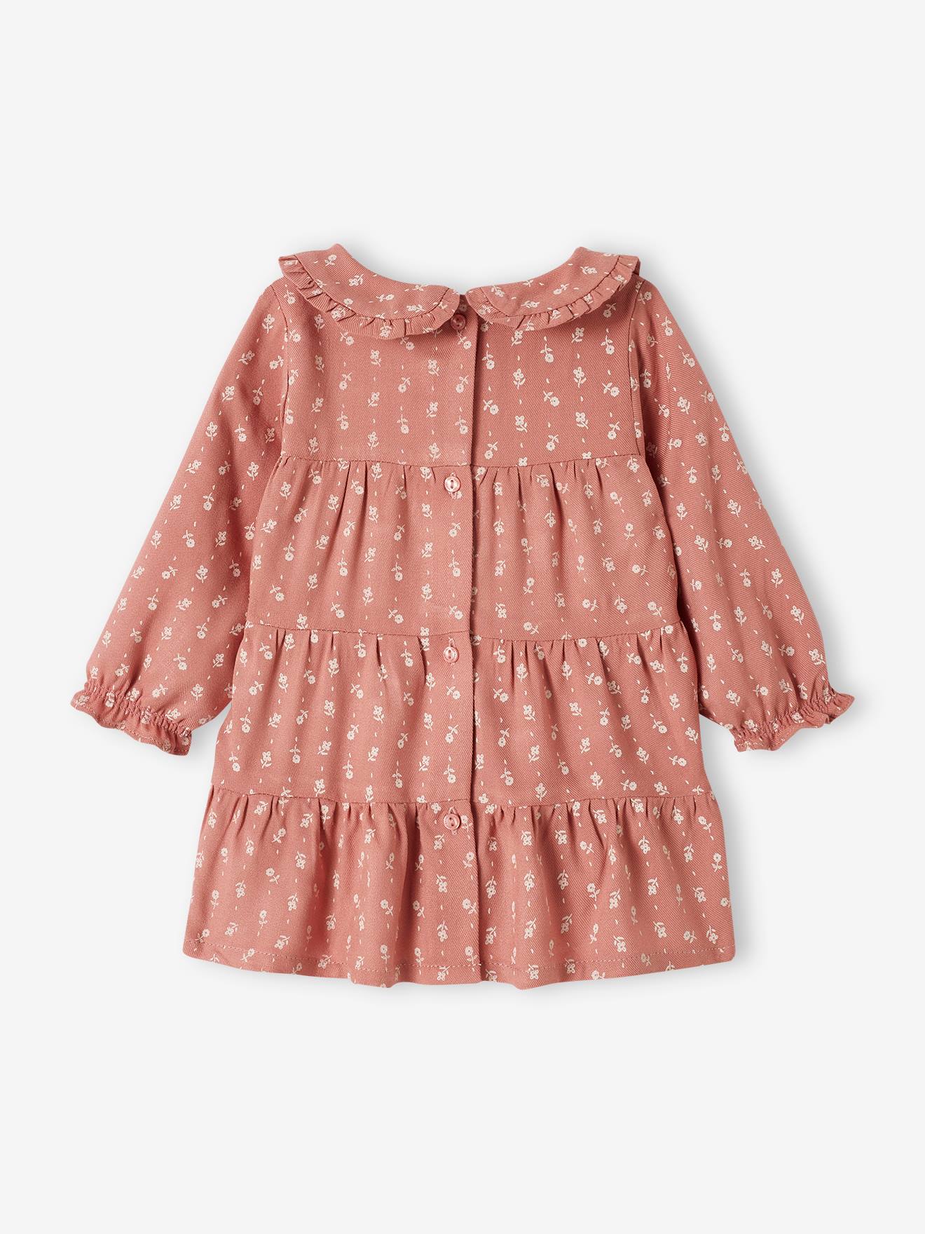 Vertbaudet Baby Volantkleid - altrosa