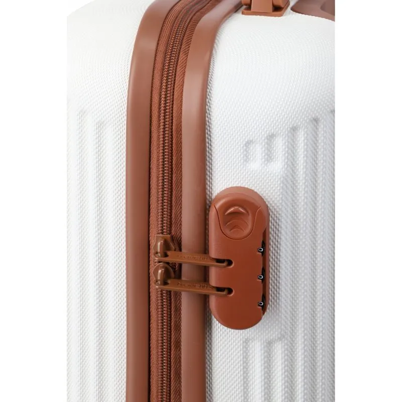Travelite BALI Kabinengepäck mit 4 Rollen - Weiss\/Cognac