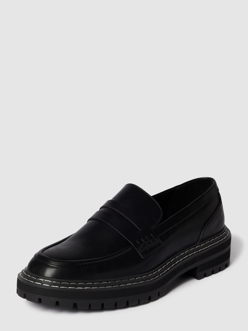 Penny-Loafer mit Schaftbrücke in schwarz
