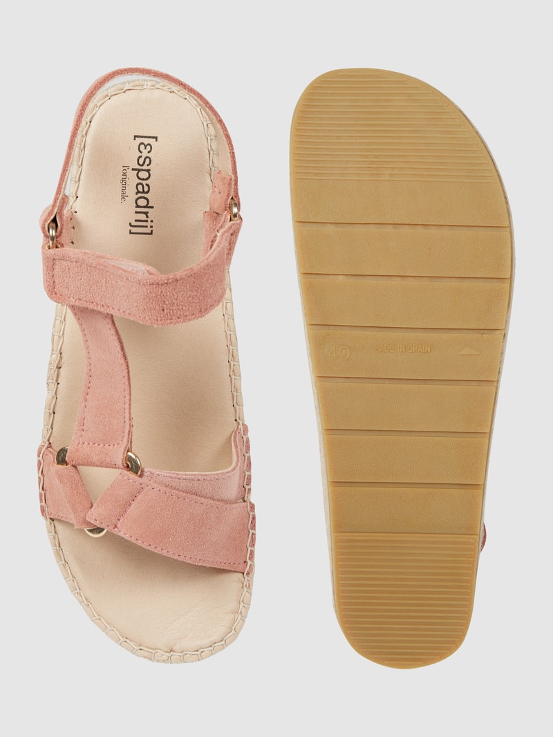 Sandalen aus Veloursleder Modell 'Verdon' in rosa