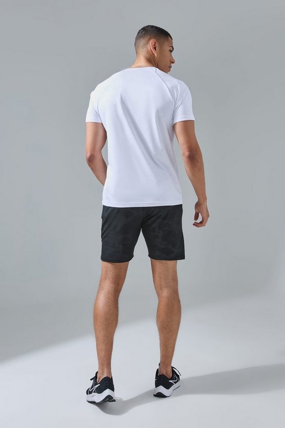 Man Active Camouflage Raglan Performance T-Shirt