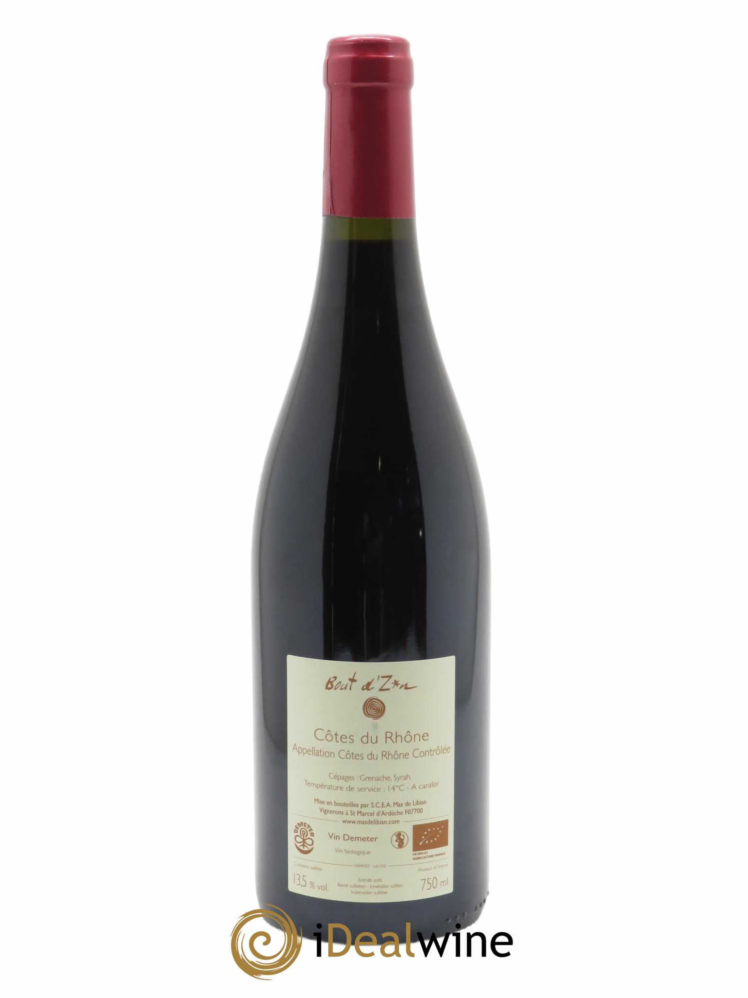 Côtes du Rhône Bout d'Zan Mas de Libian  2021 - Lot de 1 Bouteille