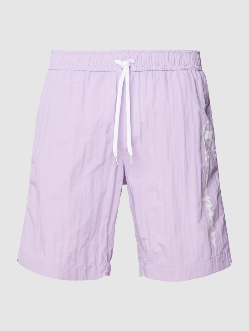 Shorts mit elastischem Bund in flieder