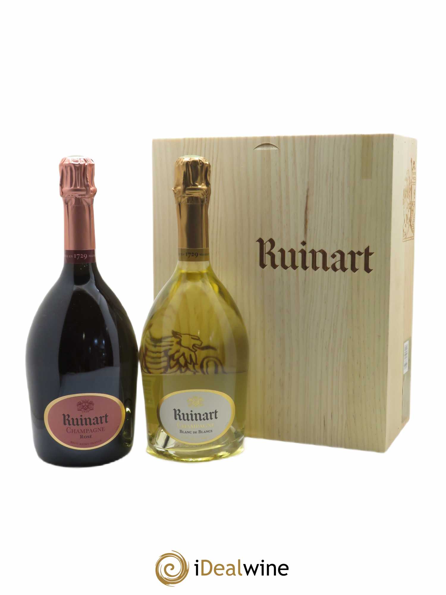 Caisse Duo Ruinart Blanc de Blancs et Rosé Ruinart   - Lot de 1 Bouteille