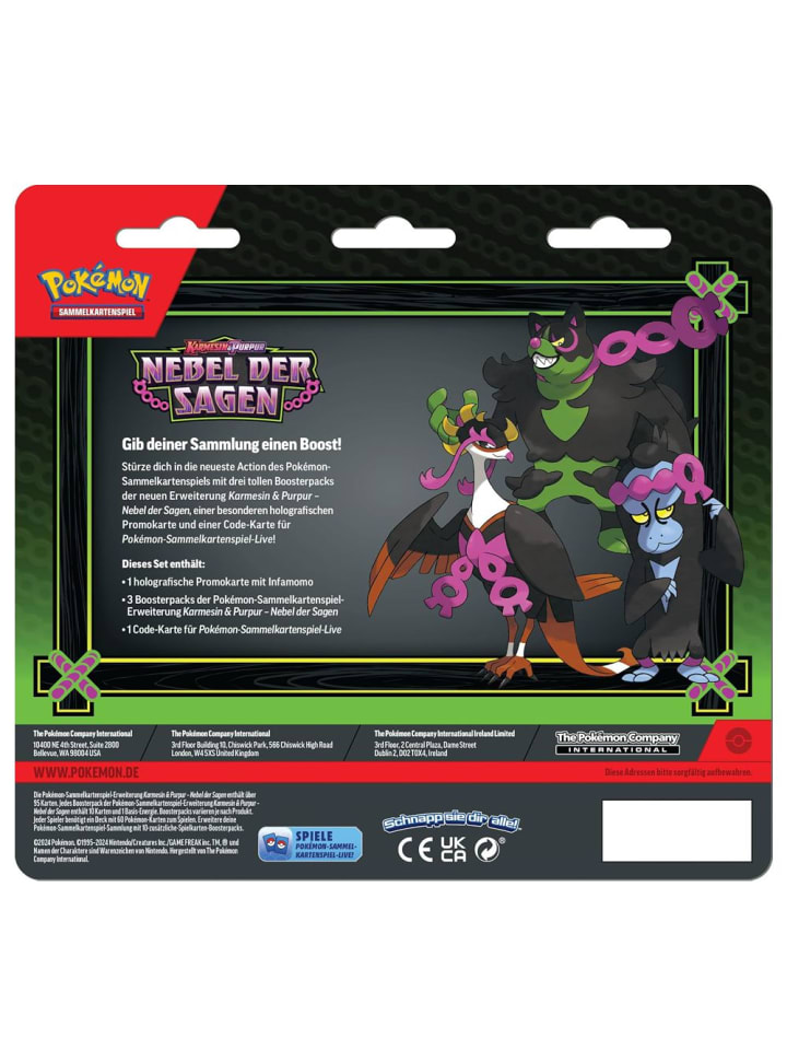 Pokémon Infamomo | 3 Booster-Packs | Pokemon Karmesin & Purpur Karten deutsch günstig kaufen onesize