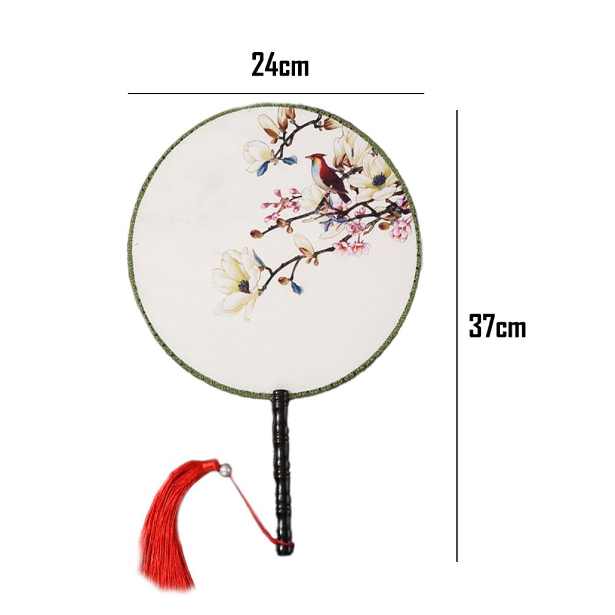 JedBesetzt Handfächer Handfächer Seide Stoff Handfächer für Frauen Hochzeit Geschenk