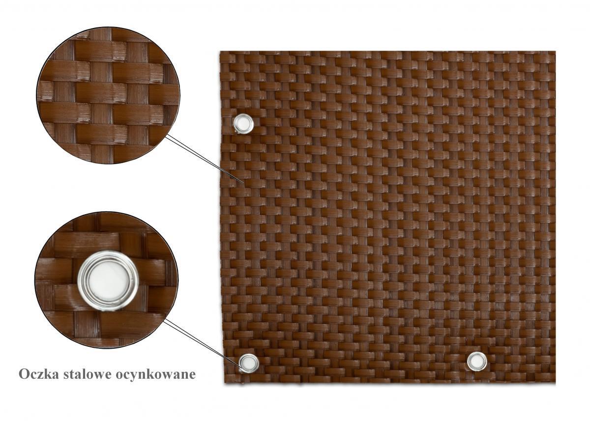 Progresja Polyrattan Balkonichtschutz mit Metallösen - Honig 0,9m x 5m