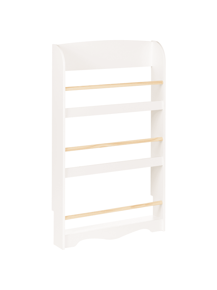 Beliani Bücherregal LILOET in Weiß/Heller Holzfarbton - (W) 60 x (H) 100 x (L) 12 cm günstig kaufen onesize