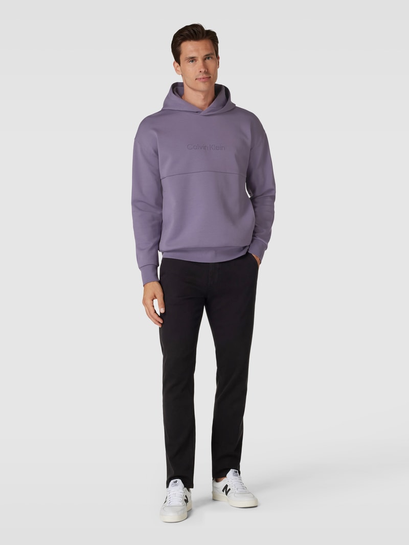 Hoodie mit Logo-Print Modell 'COMFORT' in flieder